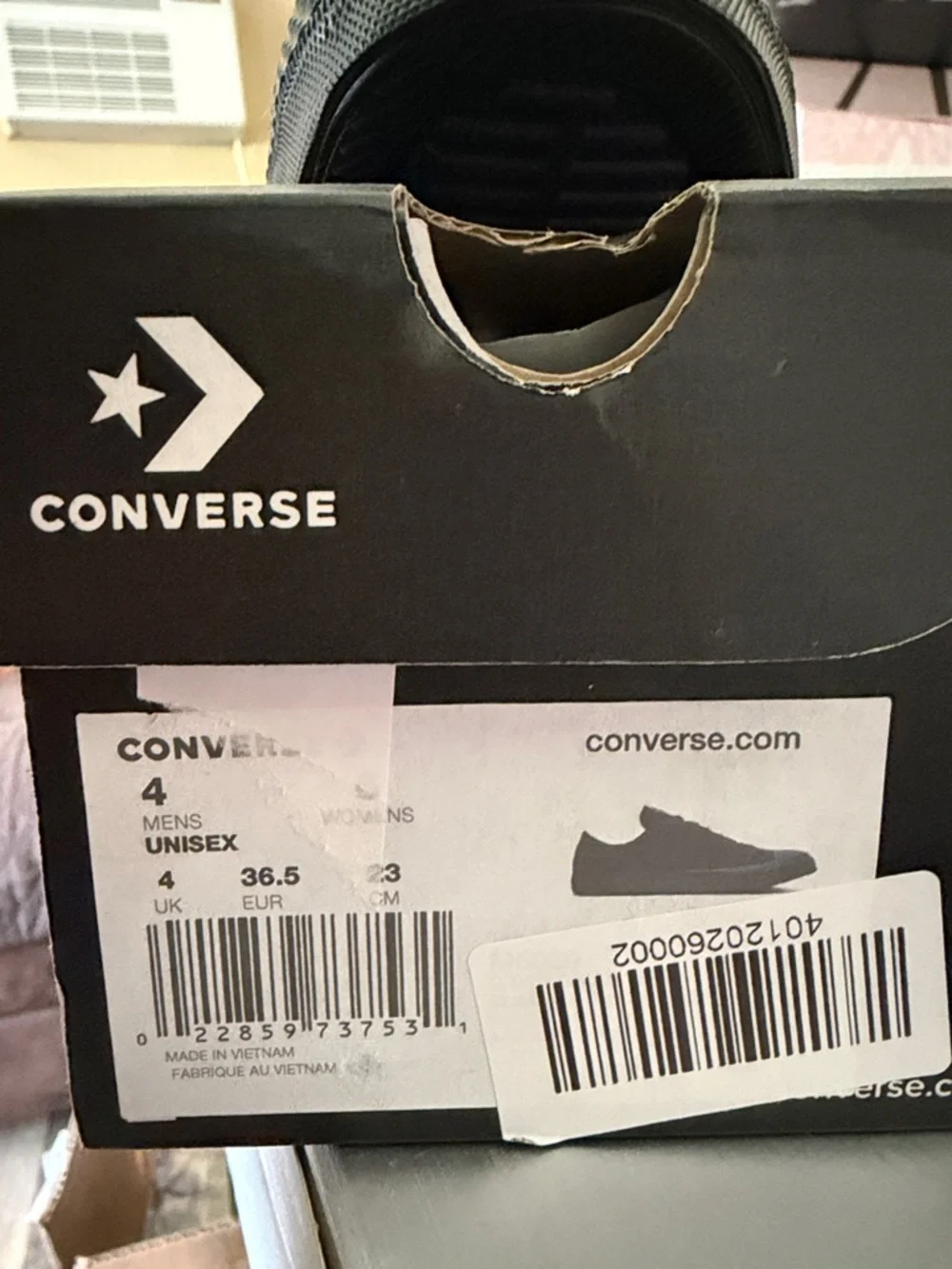 Converse Kids Black Low Top Canvas Sneakers - Picture 2 of 3